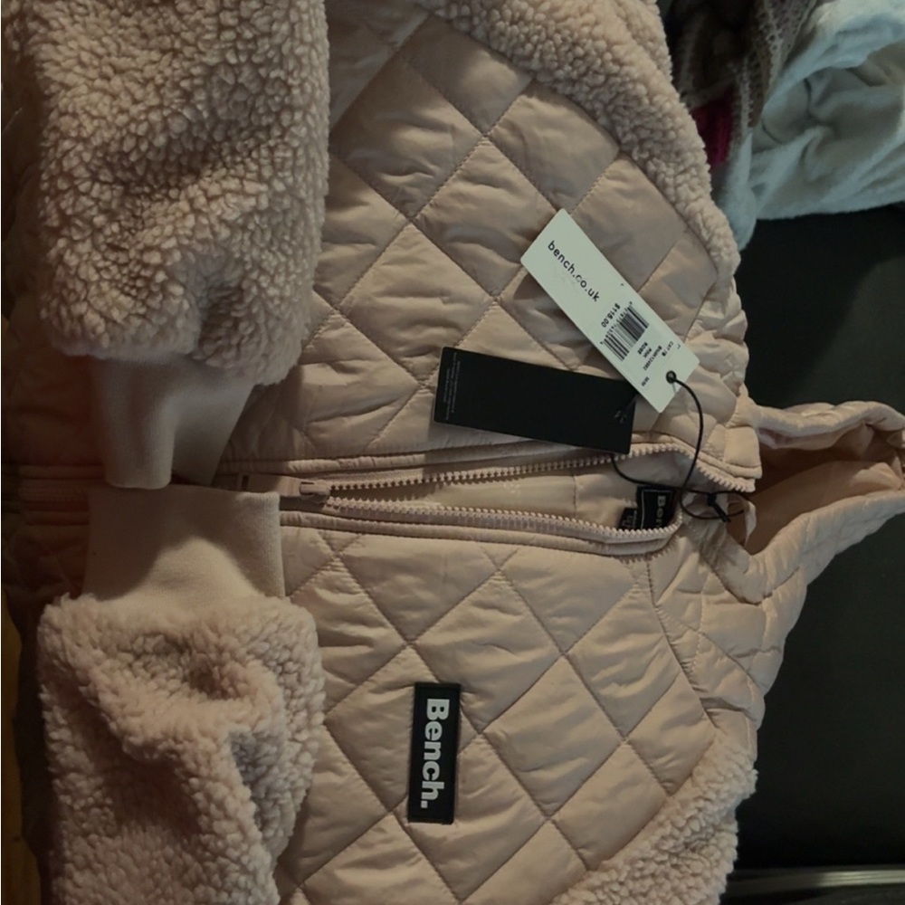 Bench Women's Light Pink Teddy Jacket